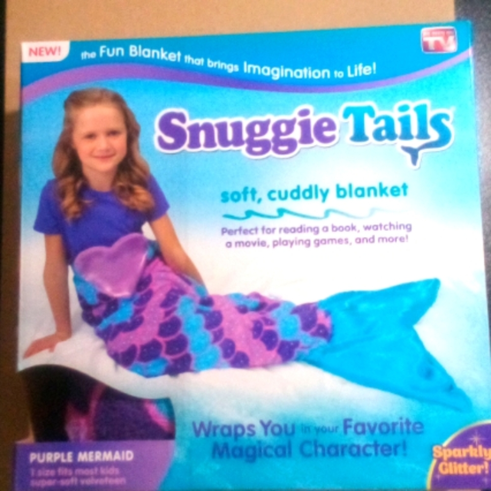 Sparkly glitter purple mermaid SNUGGLE TAILS